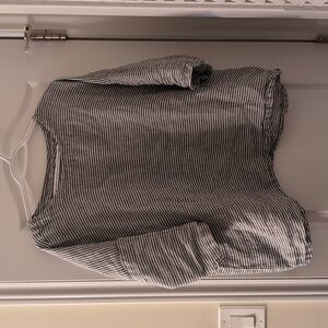 notPERFECTLINEN Lightweight Linen Striped Old London Top